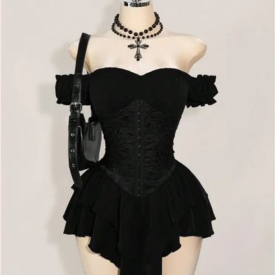 Off-shoulder corset mini dress listing photo