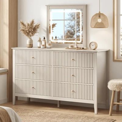 Fluted 6-drawer dresser listing photo