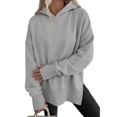 Oversized split-hem hoodie listing photo