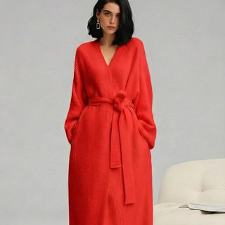 Women's Double-Sided Fleece Robe